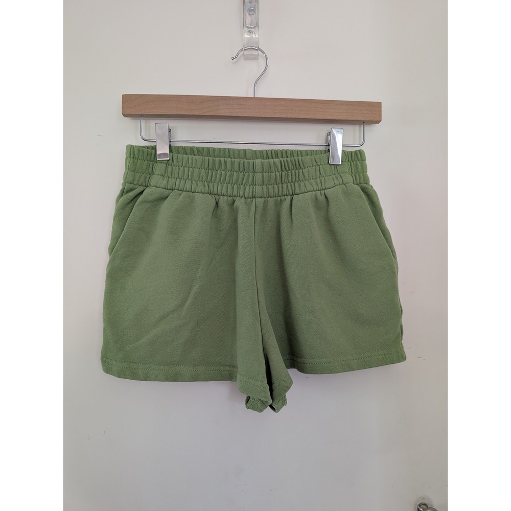 Oak + Fort Sage Green Cotton French Terry Sweat Shorts Womens‎ XS Lounge Comfort